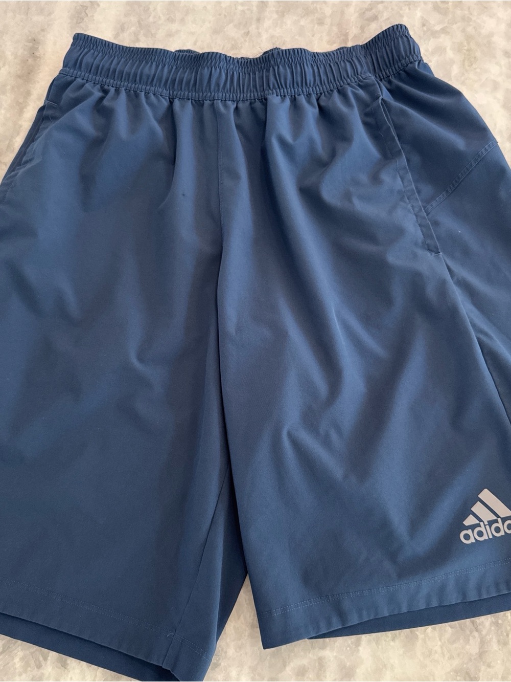 adidas Men's Navy Athletic Shorts with Logo
